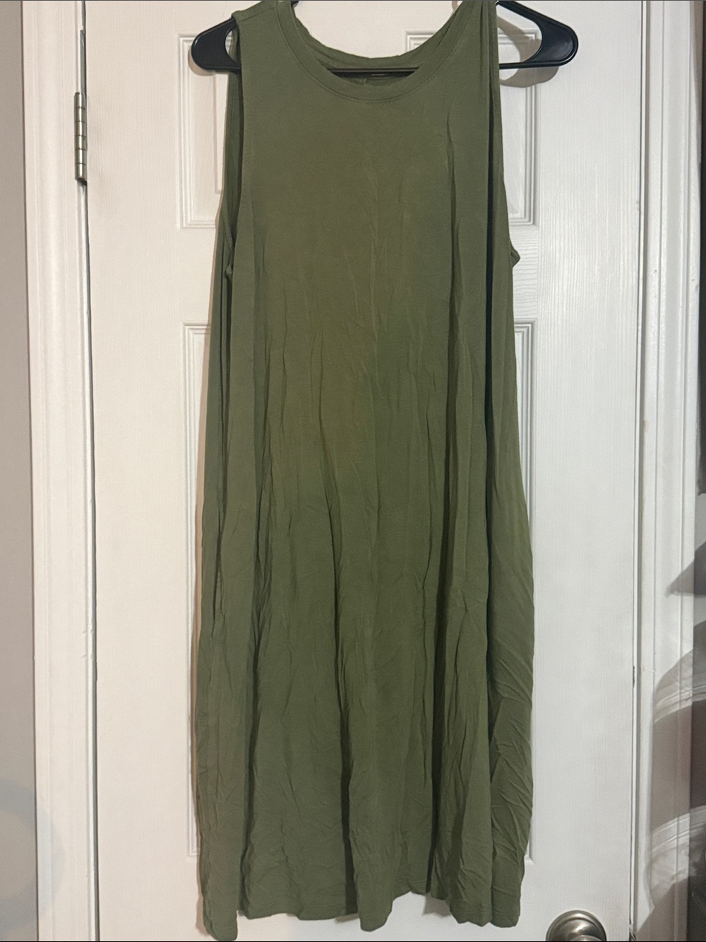 Olive Green Sleeveless Dress